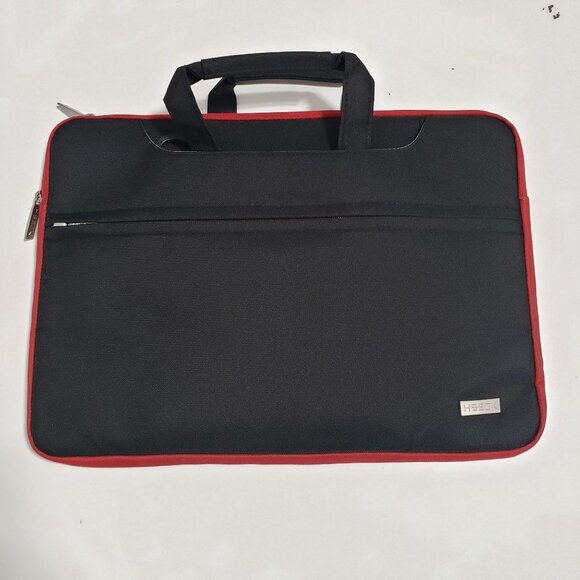 New Hseok Laptop Shoulder Bag in Black/Red‎ - Picture 2 of 12